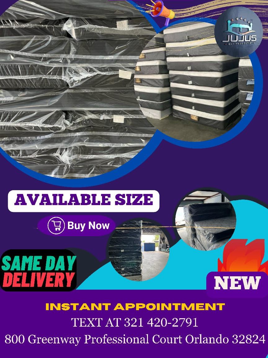 🔥🔥TWIN,FULL,QUEEN AND KING MATTRESS STARTING AT $150‼️A SET BEST PRICE IN TOWN BEST PRICE ON  BRAND NEW PLUSH TOP MATTRESS ORTHOPEDIC 🔥🔥

