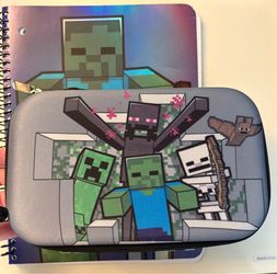 Minecraft Pencil case/markers/notebook
