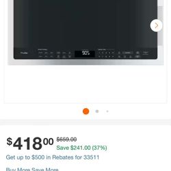 GE OVER THE RANGE MICROWAVE (NEVER USED)