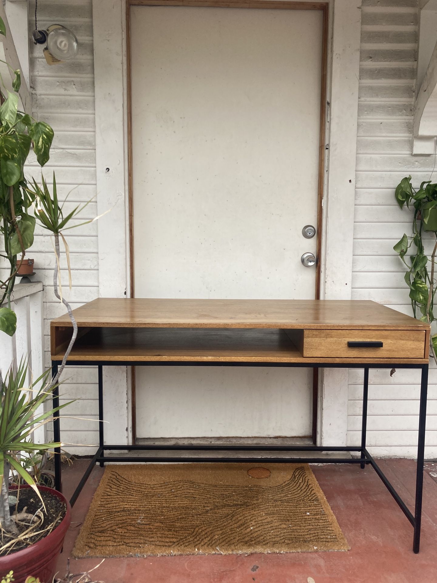 Wood And Metal Desk