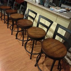 6 Lower Counter Top Bar Stools Chairs 24"