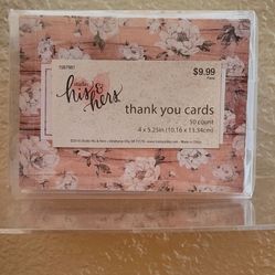 50 NEW His & Hers Thank You Cards with Envlopes