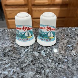 Vintage Souvenir “Coeur D’ Alene, Idaho Salt and Pepper Shakers.