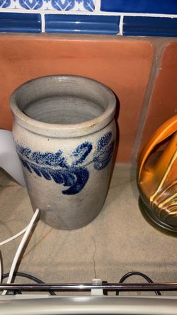 Antique Salt Glazed Stoneware Crock