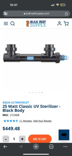 uv sterilizer aqua aquarium saltwater 25 Watt