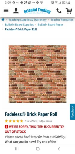 New "Brick" patterned paper roll