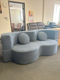 Modern Curved Gray Sofabed– 79”