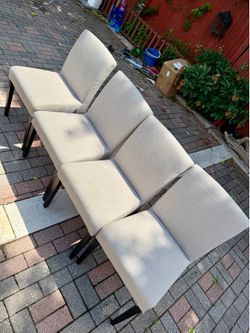 🪑 Four gray chairs in very good condition. Clean, sturdy, and well maintained.