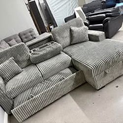 Sectional pull out sofa sleeper New Cup holder