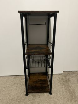 Bathroom Storage Shelf w/ Toilet Paper Holder