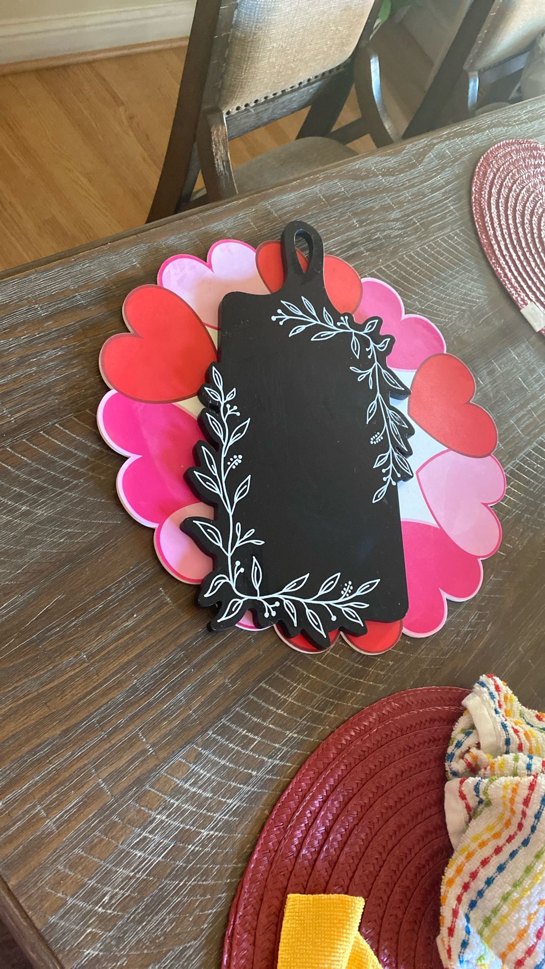 Table Decor , Chalkboard !! Decoracion De Mesa !! Tabla De Pizarron