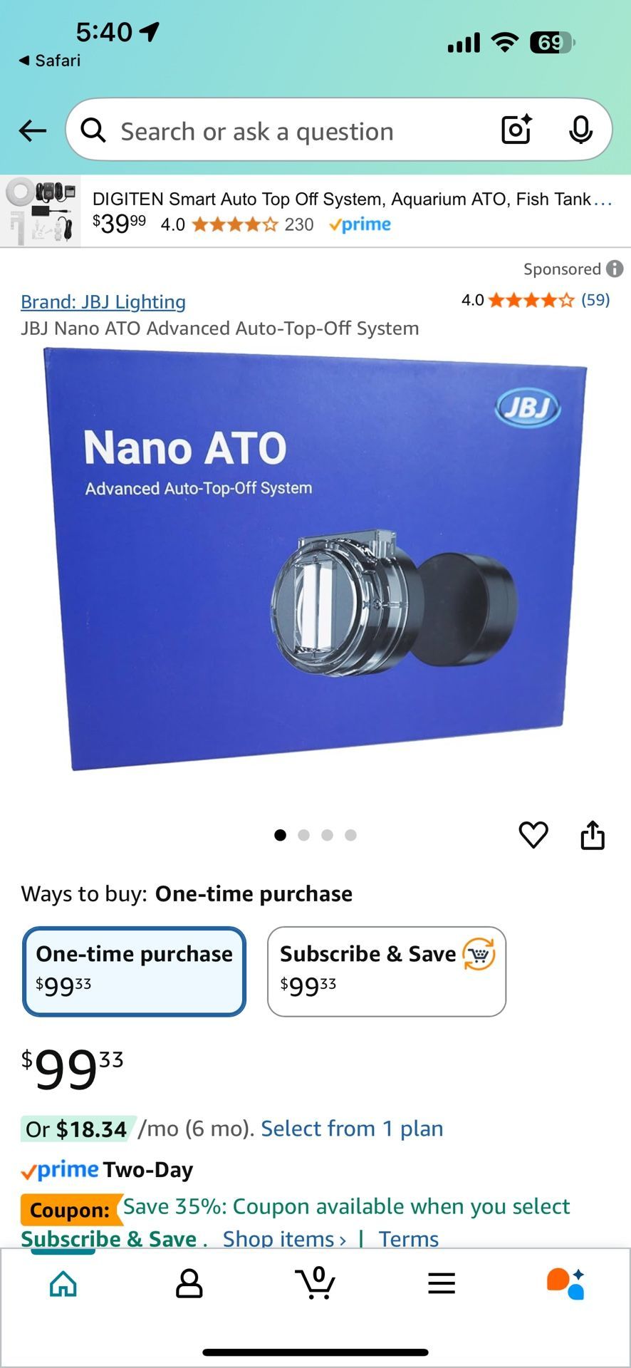 JBJ Nano ATO ( Auto Top Off ) 