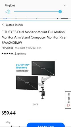 Dual monitor mount, or extendable bed rail