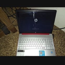 Solid Red Hp Windows 11 Laptop