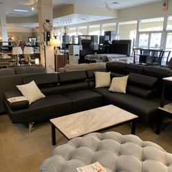 Black 2-pcs Sofa Set