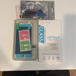 iPhone 7 plus replacement lcd/digitizer white + 1 screen protector