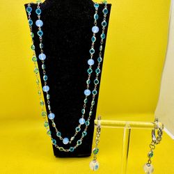 Moonstone And Crystal Set. 