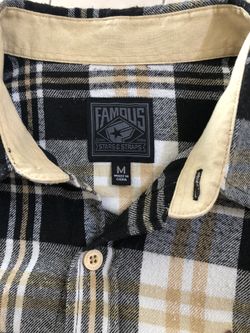Famous stars and stripes button up flannel youth/men’s