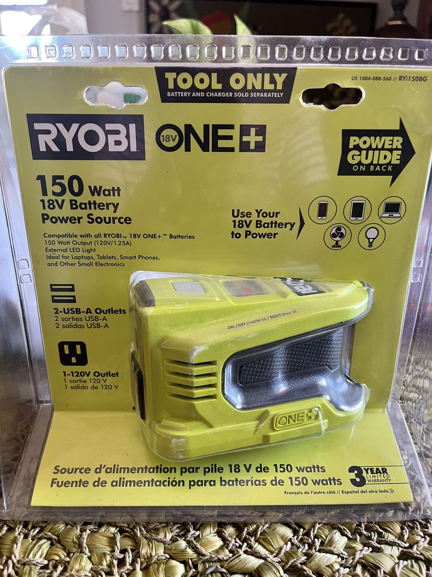 Ryobi 150v Battery Power Source