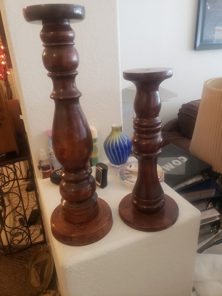 Beautiful candle holders good wood