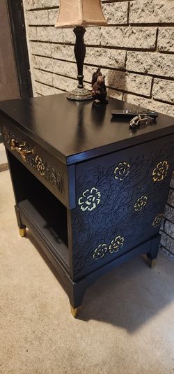 Solid Wood Vintage End Table Or Nightstand