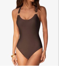 NEW Cupshe Scoop Neck Cutout Cross-back Self Tie O Ring Swimsuit