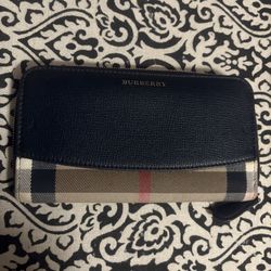 Burberry Elmore House Check and leather zip-around wallet 