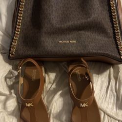 Mk Purse And Matching Wedges 
