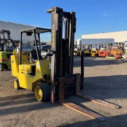 2001 Hyster 10,000 Lbs 3 Stage Side Shift Lp Auto Trans V6 Gm Engine 