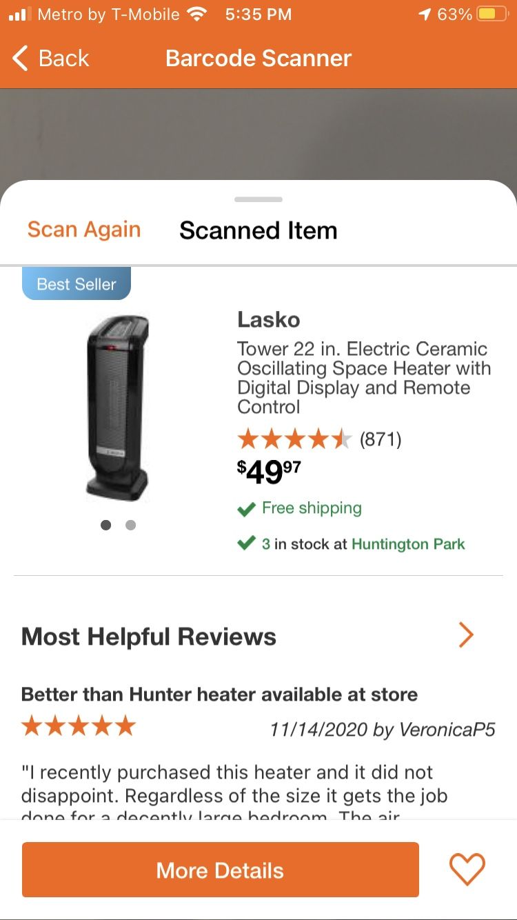 LASKO DIGITAL CERAMIC HEATER 