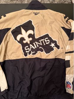 New Orleans Saints NFL Men’s Vintage Pro Line Reebok Jacket! RARE LOGO! Size 2XL XXL, can fit XL!