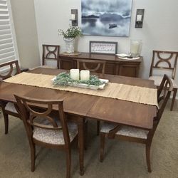 Dining Table With Chairs And Buffet