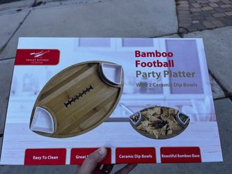 Bamboo football platter