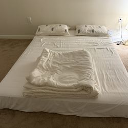 White Queen Size Mattress - Very Firm