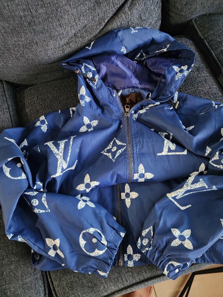 Louis Vuitton Monogram Denim Jacket Navy Size L