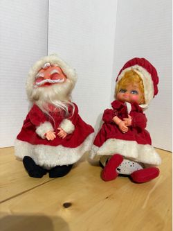 Vintage Musical Mr & Mrs Claus