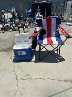 Ice chest and chair
