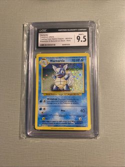 graded pokémon card wartortle