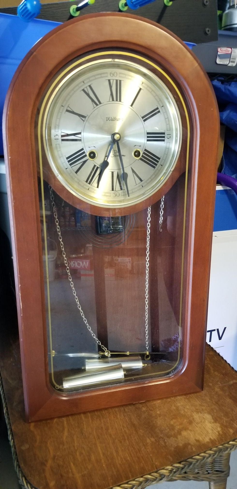 Antique Waltham Stamford 31-Day Chime Clock