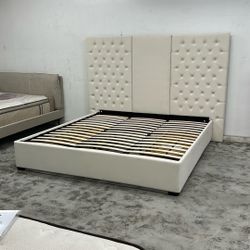 King Size Platform Bed Frame With Storage Drawers Closeout Sale!