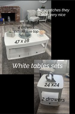 White Coffee Table Sets