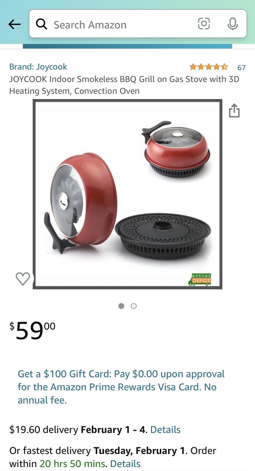 Joycook Smokeless BBQ Grill