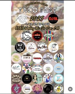 POP UP APRIL 12TH , STREET TACOS, DRINKS, VENDORS ETC