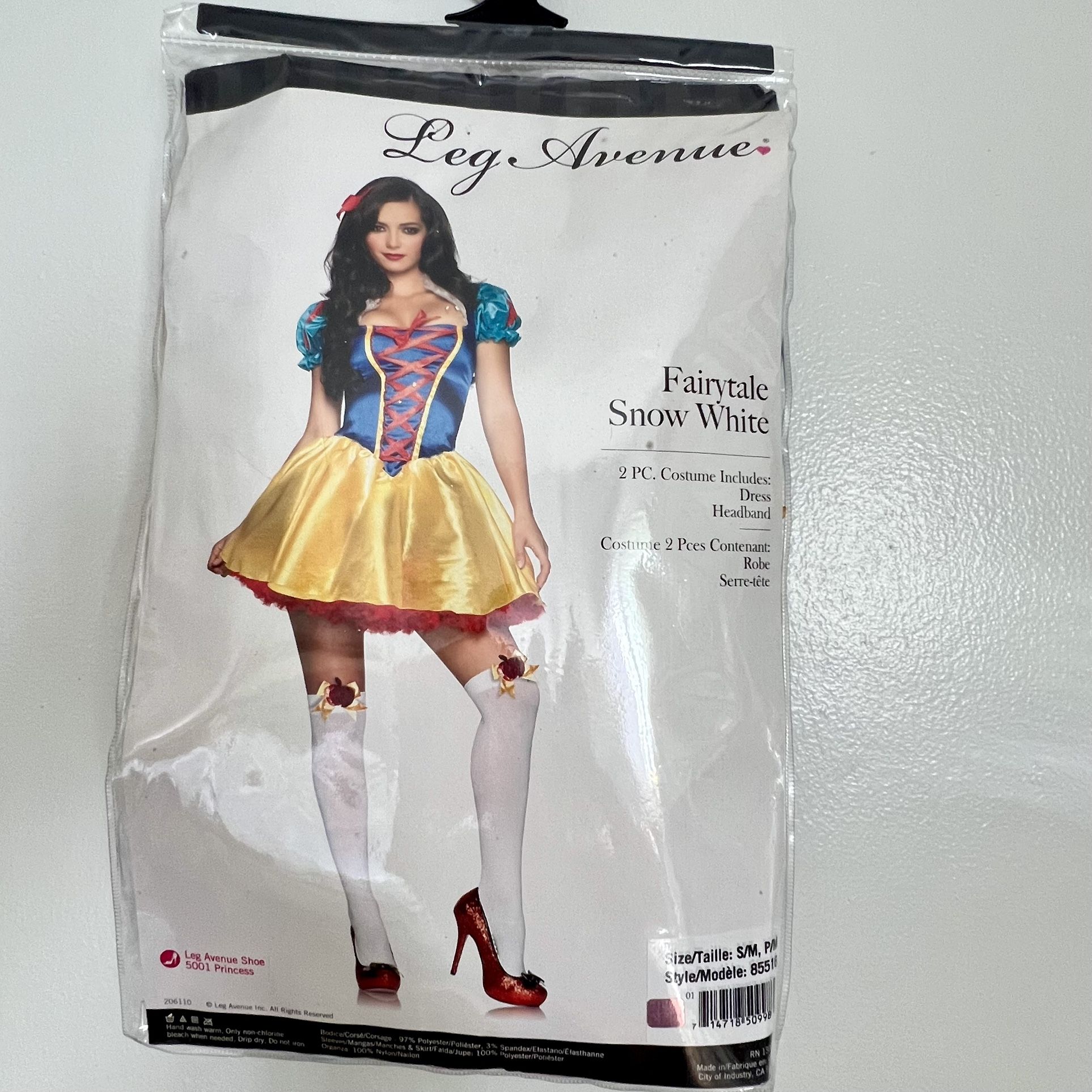 Leg Avenue Fairytale Snow White Costume – Size S/M Halloween Cosplay