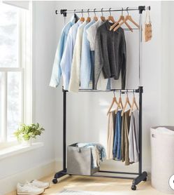 Adjustable Double Rod Garment Rack - Brightroom