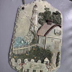 Nautical Plaster Hanging Plaque 12x8 Beautiful!