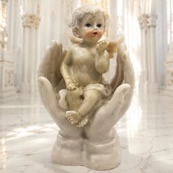 Original Vintage Bisque Porcelain Angel Cupid Cherub Figure Fine Art Antique 5” Figurine Collectible Statue Religious Spiritual Decorator HILLCREST