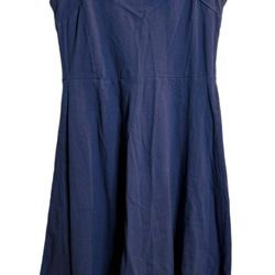 Fig Clothing (O) Joe Dress Sz S Blue A-line Stretch V-neck Organic Cotton GUC