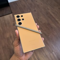 Samsung Galaxy S24 Ultra, 512 GBs Storage, Pristine Condition, Fully Functional, Orange Gold Color 