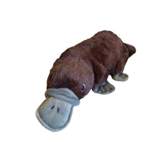 Wild Republic Realistic Brown Duck Billed Platypus Beanie stuffed animal Plush with hard eyes - 17.5inches